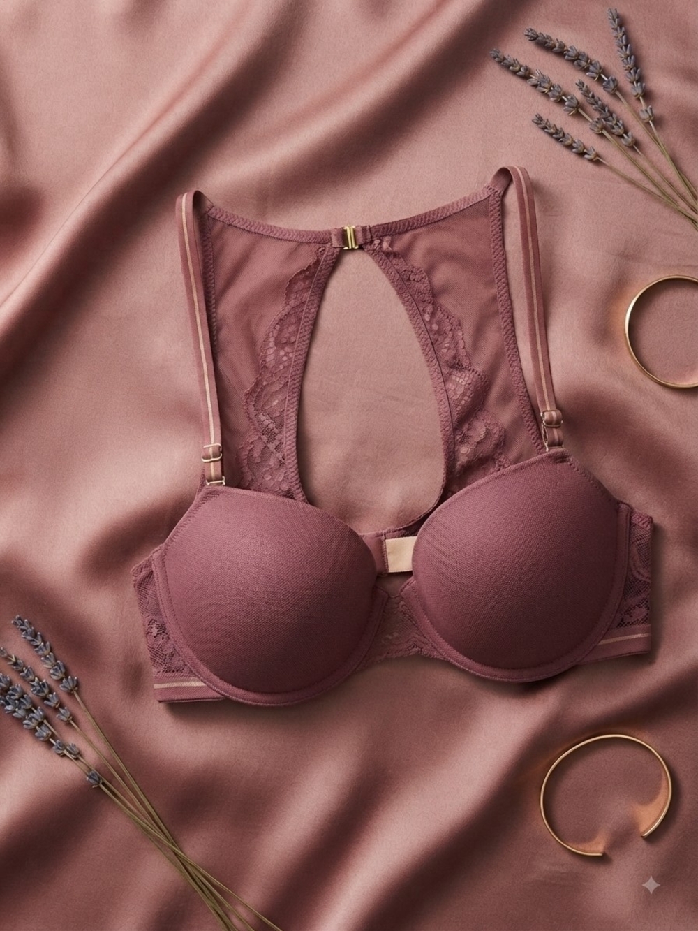 ThirdLove Mauve Lace Racerback Push-Up Bra